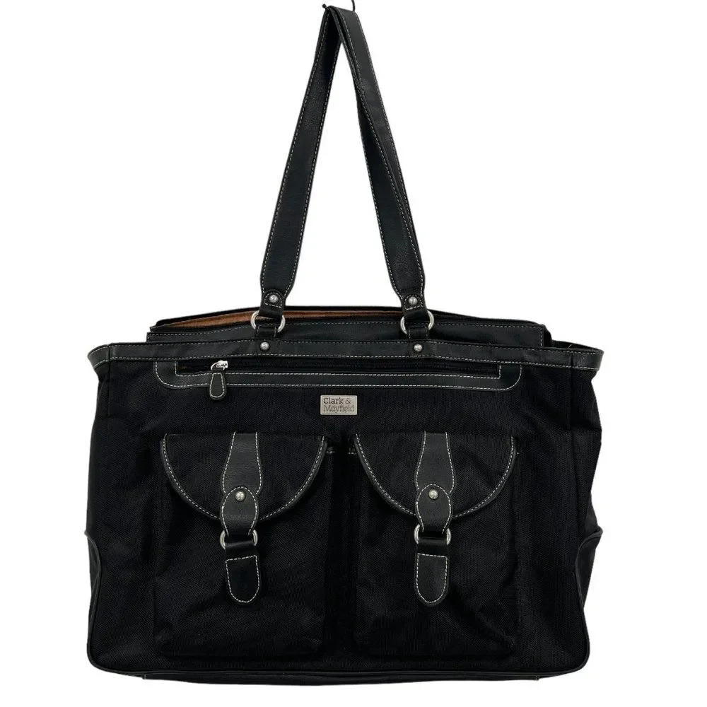 Clark & Mayfield Marquam Metro Black Laptop Tote Bag